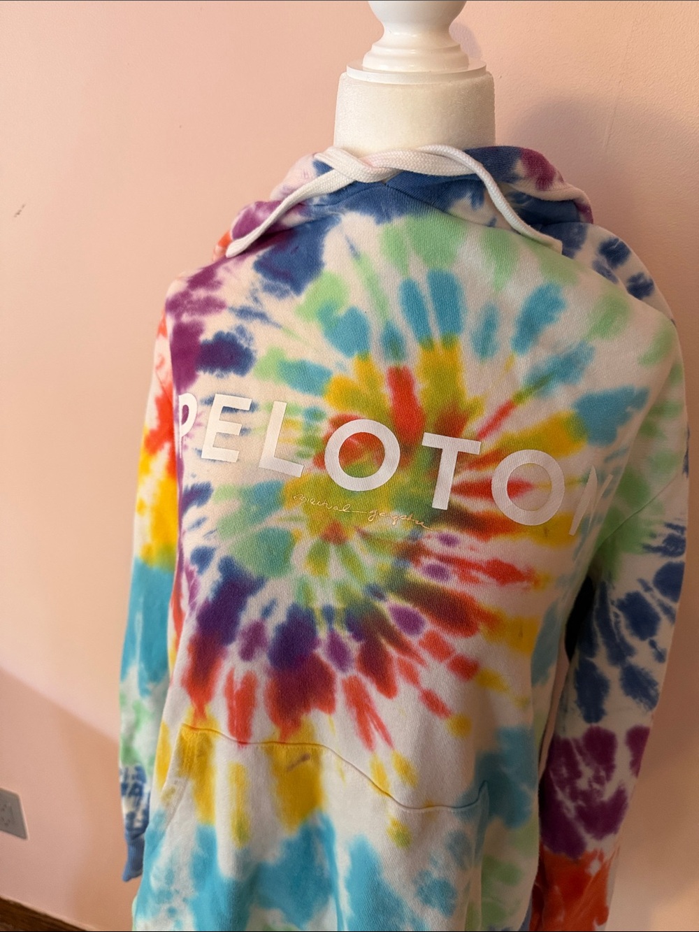 Peloton Rainbow Tie-Dye Hoodie by Spiritual Gangster - Picture 2 of 6